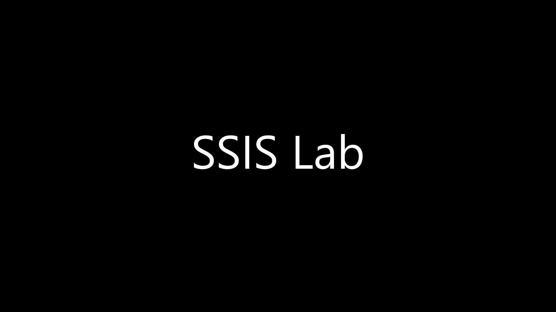 SSIS Lab