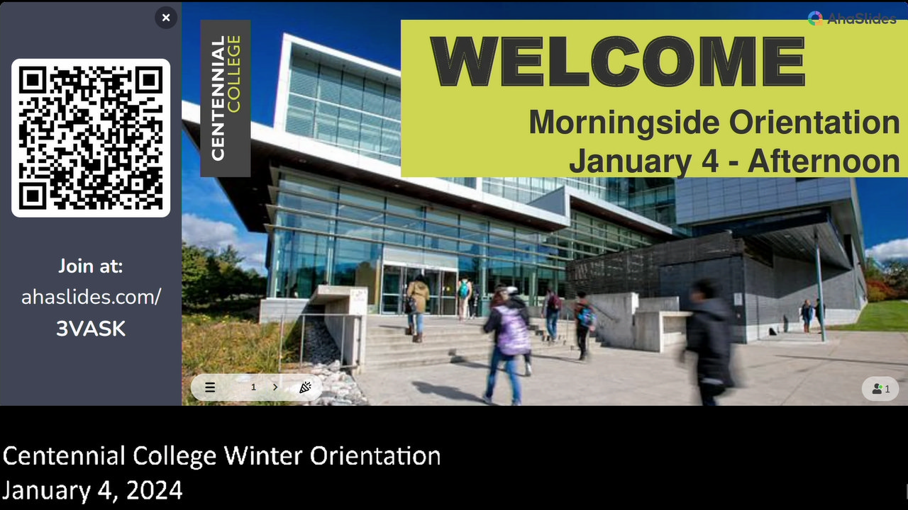 Centennial Winter 2024 Morningside Campus (12pm Afternoon)